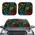 thumbnail image 1 of Picia Play Game Start 2 Piece Car Windshield Sun Shade Foldable | Foldable Sun Shield for Front Window Blocks UV Rays and Keeps Your Vehicle Cool-Small, 1 of 7