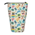 thumbnail image 1 of Picia Playing Video Games Print Telescopic Pencil Case, Telescopic Pen Holder Telescopic Pencil Pouch Bag Stationery Pencil Case Box Storage Organizer Makeup Bag, 1 of 6