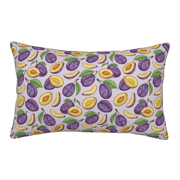Picia Plum Pattern Plush Pillow Case – Soft and Cozy Cushion Cover, Hypoallergenic Throw Pillow Case for Home Decor-14"x20"