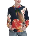thumbnail image 1 of Picia Poker Chips Pattern Casual Women's Hoodie, Hooded Sweatshirt with Kangaroo Pocket, Comfortable Pullover with Eye-catching Drawstrings-XX-Large, 1 of 7