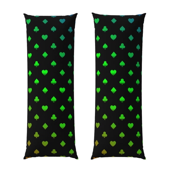 Picia Poker Shapes Body Pillow Cover - Super Soft Microfiber 20x54 Body Pillow Case - Envelope Closure, Wrinkle, Stain Resistant Body Pillow Cover,Elegant Bedding