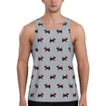 thumbnail image 1 of Picia Polka Dot Christmas Dog Printed Men’s Performance Tank, Men's Workout Tank Top Moisture-Wicking Tank Top Muscle tee, Breathable Workout Shirt-Medium, 1 of 7