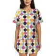 thumbnail image 1 of Picia Polka Dot Pajamas Sets for Women Soft Short-Sleeved Pjs with Lounge Shorts Two Piece Sleepwear-, 1 of 9