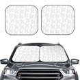 thumbnail image 1 of Picia Poodle Dog 2 Piece Car Windshield Sun Shade Foldable | Foldable Sun Shield for Front Window Blocks UV Rays and Keeps Your Vehicle Cool-Small, 1 of 7
