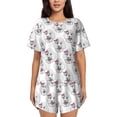 thumbnail image 1 of Picia Poodle Dog Pajamas Sets for Women Soft Short-Sleeved Pjs with Lounge Shorts Two Piece Sleepwear-4X-Large, 1 of 9
