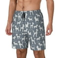 thumbnail image 1 of Picia Poodle Dog pattern Mens Swim Trunks with Compression Liner Stretch Beach Shorts Quick Dry with Zipper Pockets No-Chafing Board Shorts-Medium, 1 of 9