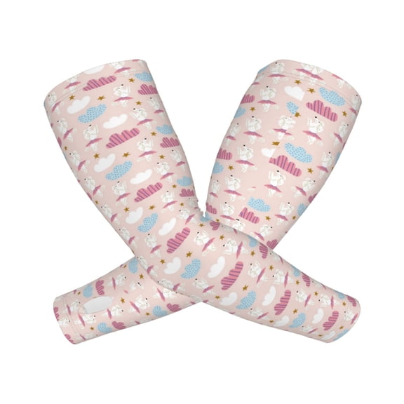 Picia Poodle In Ballet Skirts Dancing Arm Sleeves for Men and Women - Tattoo Cover Up UPF 50+ Cooling Sports Sleeve for Basketball Golf Football-One Size