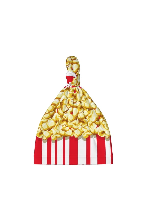 Popcorn Printed Preemie Hats for Baby Girls Cotton Premature Knot Hats Newborn Hospital Cap Warm Knot Beanie Nicu for Preemie Girls and Boys
