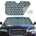 thumbnail image 1 of Picia Popcorn With Glasses Curved Windshield Sunshade Accordion Folding Style Auto Shade for Car Truck SUV Van Blocks UV Ray Sun Visor Protector -Medium, 1 of 7