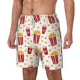 thumbnail image 1 of Picia Popcorn pattern Mens Swim Trunks with Compression Liner Stretch Beach Shorts Quick Dry with Zipper Pockets No-Chafing Board Shorts-Large, 1 of 9