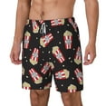 thumbnail image 1 of Picia Popcorn pattern Mens Swim Trunks with Compression Liner Stretch Beach Shorts Quick Dry with Zipper Pockets No-Chafing Board Shorts-Medium, 1 of 9