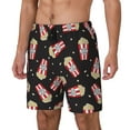 thumbnail image 1 of Picia Popcorn pattern Mens Swim Trunks with Compression Liner Stretch Beach Shorts Quick Dry with Zipper Pockets No-Chafing Board Shorts-Medium, 1 of 9