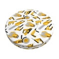 thumbnail image 1 of Picia Power Tools Pattern Round Stool Covers Comfy Seat Covers Stretch Removable Washable Chair Slipcover Round Bar Chair Cushion Cover-12 inch, 1 of 7