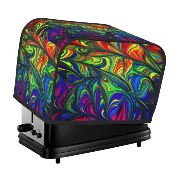 Picia Pride Rainbow Print 2 Slice Toaster Cover , Toaster Protector Dustproof Kitchen Appliance Cover, Kitchen Appliance Dustproof Protector