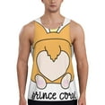 thumbnail image 1 of Picia Prince Corgi Dog Printed Men’s Performance Tank, Men's Workout Tank Top Moisture-Wicking Tank Top Muscle tee, Breathable Workout Shirt-XX-Large, 1 of 7