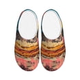 thumbnail image 1 of Picia Psychedelic Band Hotdog Art for Women's Lamb-hug Comfy Fleece House Slippers Memory Foam, Slip-on House Shoes Indoor Outdoor-35/36, 1 of 7