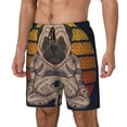 thumbnail image 1 of Picia Pug dog Yoga pattern Mens Swim Trunks with Compression Liner Stretch Beach Shorts Quick Dry with Zipper Pockets No-Chafing Board Shorts-3X-Large, 1 of 1