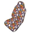 thumbnail image 1 of Picia Pumpkin And Flying Bat1 Print Waterproof Sweating Car Seat Cover for Post Gym Workout, Running, Beach and Hiking, Universal Fit Anti-Slip Bucket Seat Protector, 1 of 5