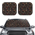 thumbnail image 1 of Picia Pumpkin Plant Garden 2 Piece Car Windshield Sun Shade Foldable | Foldable Sun Shield for Front Window Blocks UV Rays and Keeps Your Vehicle Cool-Medium, 1 of 7