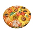 thumbnail image 1 of Picia Pumpkins And Sunflowers Pattern Round Stool Covers Comfy Seat Covers Stretch Removable Washable Chair Slipcover Round Bar Chair Cushion Cover-12 inch, 1 of 7