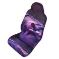 thumbnail image 1 of Picia Purple Hippo In Water Print Waterproof Sweating Car Seat Cover for Post Gym Workout, Running, Beach and Hiking, Universal Fit Anti-Slip Bucket Seat Protector, 1 of 5