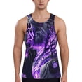 thumbnail image 1 of Picia Purple Pattern White Tiger Printed Men’s Performance Tank, Men's Workout Tank Top Moisture-Wicking Tank Top Muscle tee, Breathable Workout Shirt-, 1 of 7