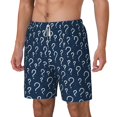 thumbnail image 1 of Picia Question Marks pattern Mens Swim Trunks with Compression Liner Stretch Beach Shorts Quick Dry with Zipper Pockets No-Chafing Board Shorts-Large, 1 of 9