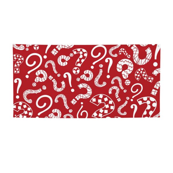 Picia Question Marks1 Pattern Party Banner, Festive Decoration, Holiday Banner, Celebration Decor, Event Banner, Reusable Party Banner-Small