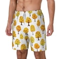 thumbnail image 1 of Picia Qutumn Tree pattern Mens Swim Trunks with Compression Liner Stretch Beach Shorts Quick Dry with Zipper Pockets No-Chafing Board Shorts-XX-Large, 1 of 9