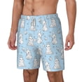 thumbnail image 1 of Picia Rabbit And Bird pattern Mens Swim Trunks with Compression Liner Stretch Beach Shorts Quick Dry with Zipper Pockets No-Chafing Board Shorts-Large, 1 of 9