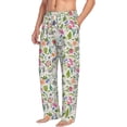 thumbnail image 1 of Picia Rabbit And Butterfly Mens Soft Woven Cotton Elastic Waistband Sleep Pajama Pant Lounge Sleep Pant With Pockets And Drawstring-Large, 1 of 9