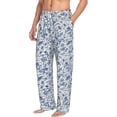 thumbnail image 1 of Picia Rabbit And Butterfly Mens Soft Woven Cotton Elastic Waistband Sleep Pajama Pant Lounge Sleep Pant With Pockets And Drawstring-Small, 1 of 9