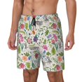 thumbnail image 1 of Picia Rabbit And Butterfly pattern Mens Swim Trunks with Compression Liner Stretch Beach Shorts Quick Dry with Zipper Pockets No-Chafing Board Shorts-X-Large, 1 of 9