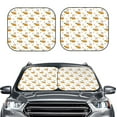 thumbnail image 1 of Picia Rabbit And Carrot 2 Piece Car Windshield Sun Shade Foldable | Foldable Sun Shield for Front Window Blocks UV Rays and Keeps Your Vehicle Cool-Medium, 1 of 7