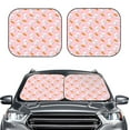 thumbnail image 1 of Picia Rabbit And Carrot 2 Piece Car Windshield Sun Shade Foldable | Foldable Sun Shield for Front Window Blocks UV Rays and Keeps Your Vehicle Cool-Small, 1 of 7