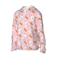 thumbnail image 1 of Picia Rabbit And Carrot Women's Men's UPF 50+ Sun Protection Hoodie Shirt Long Sleeve SPF Fishing Outdoor UV Hiking Lightweight Shirts-X-Large, 1 of 9