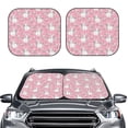 thumbnail image 1 of Picia Rabbit And Flower 2 Piece Car Windshield Sun Shade Foldable | Foldable Sun Shield for Front Window Blocks UV Rays and Keeps Your Vehicle Cool-Medium, 1 of 7