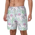thumbnail image 1 of Picia Rabbit Back View pattern Mens Swim Trunks with Compression Liner Stretch Beach Shorts Quick Dry with Zipper Pockets No-Chafing Board Shorts-Medium, 1 of 9