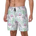 thumbnail image 1 of Picia Rabbit Back View pattern Mens Swim Trunks with Compression Liner Stretch Beach Shorts Quick Dry with Zipper Pockets No-Chafing Board Shorts-X-Large, 1 of 9