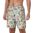 thumbnail image 1 of Picia Rabbit And Butterfly pattern Mens Swim Trunks with Compression Liner Stretch Beach Shorts Quick Dry with Zipper Pockets No-Chafing Board Shorts-Medium, 1 of 9