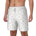 thumbnail image 1 of Picia Rabbit And Carrot pattern Mens Swim Trunks with Compression Liner Stretch Beach Shorts Quick Dry with Zipper Pockets No-Chafing Board Shorts-X-Large, 1 of 9