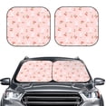 thumbnail image 1 of Picia Rabbit And Cherry 2 Piece Car Windshield Sun Shade Foldable | Foldable Sun Shield for Front Window Blocks UV Rays and Keeps Your Vehicle Cool-Small, 1 of 7