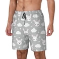 thumbnail image 1 of Picia Rabbit And Cloud pattern Mens Swim Trunks with Compression Liner Stretch Beach Shorts Quick Dry with Zipper Pockets No-Chafing Board Shorts-X-Large, 1 of 9