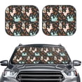 thumbnail image 1 of Picia Rabbit Is Eating Carrots 2 Piece Car Windshield Sun Shade Foldable | Foldable Sun Shield for Front Window Blocks UV Rays and Keeps Your Vehicle Cool-Large, 1 of 7