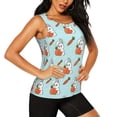 thumbnail image 1 of Picia Rabbit Is Eating Carrots Pattern Women's Workout Tank Top,Breathable Activewear,Slim Fit Athletic Top,Versatile Workout Moisture-wicking top-Small, 1 of 9