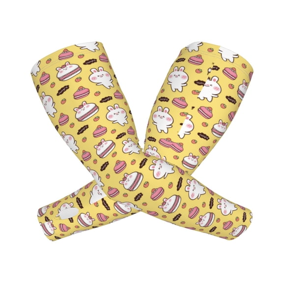 Picia Rabbit Hunger Arm Sleeves for Men and Women - Tattoo Cover Up UPF 50+ Cooling Sports Sleeve for Basketball Golf Football-One Size