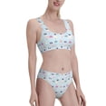 thumbnail image 1 of Picia Rabbit In The Rain Women's High Waisted Bikini Scoop Neck Swimsuit Two Pieces Bathing Suit-XX-Large, 1 of 8