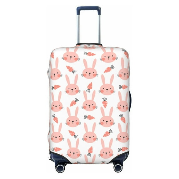 Picia Rabbit Is And Carrots Luggage Protector Cover Thicken Suitcase Protector Cover Fit 18-32 Inch Luggage-X-Large