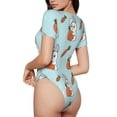 thumbnail image 1 of Picia Rabbit Is Eating Carrots Womens One Piece Swimsuits Modest Tummy Control Bathing Suits Lace Up Slimming Swim Suit-XX-Large, 1 of 9