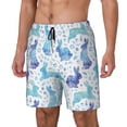 thumbnail image 1 of Picia Rabbit2 pattern Mens Swim Trunks with Compression Liner Stretch Beach Shorts Quick Dry with Zipper Pockets No-Chafing Board Shorts-X-Large, 1 of 9